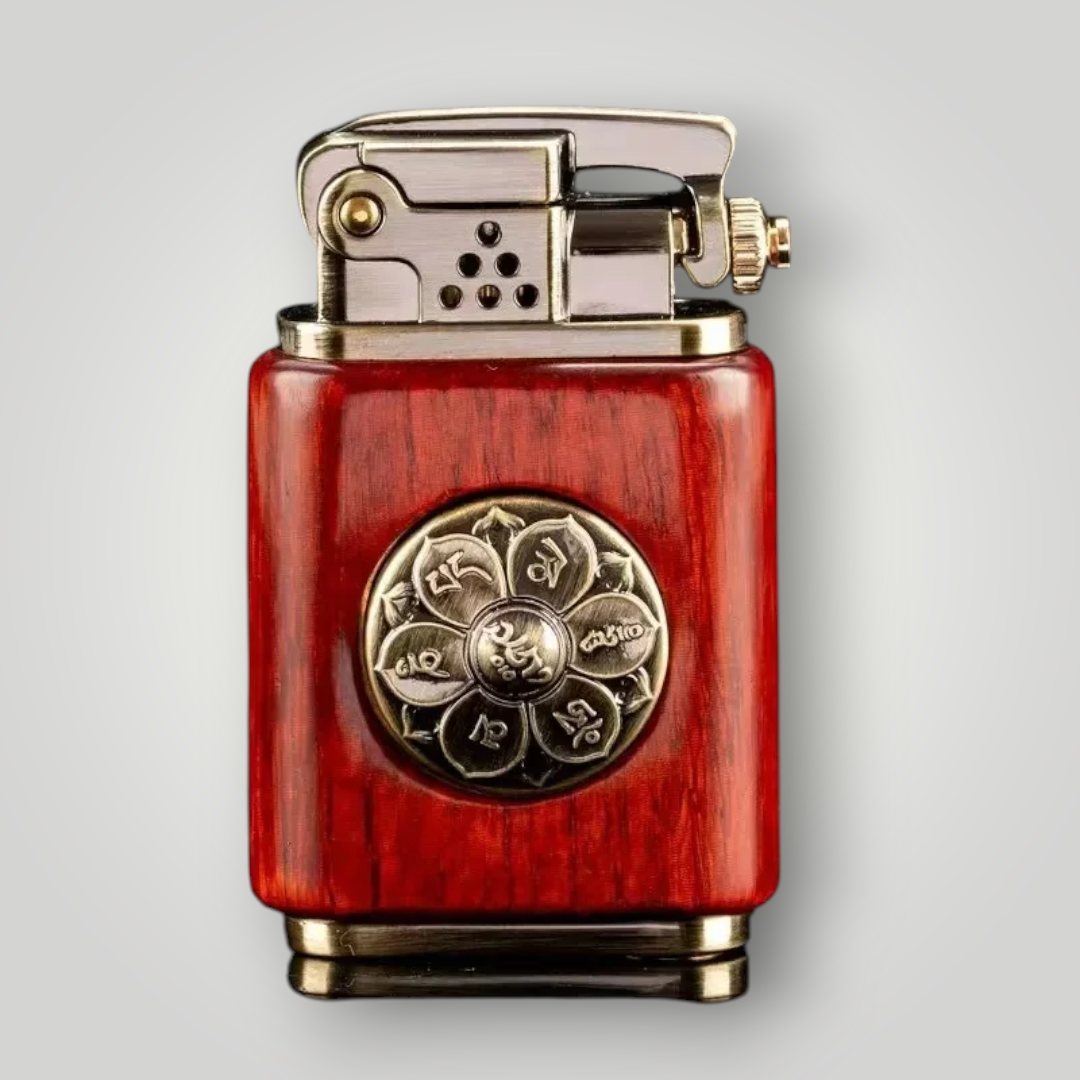 Rosewood Wooden Lighter Retro Copper