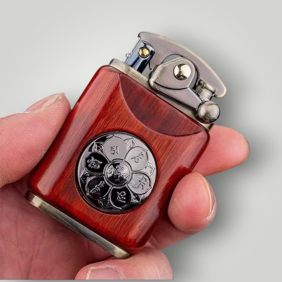 Rosewood Wooden Lighter Retro Copper