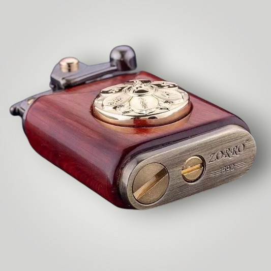 Rosewood Wooden Lighter Retro Copper