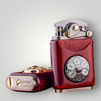 Rosewood Wooden Lighter Retro Copper