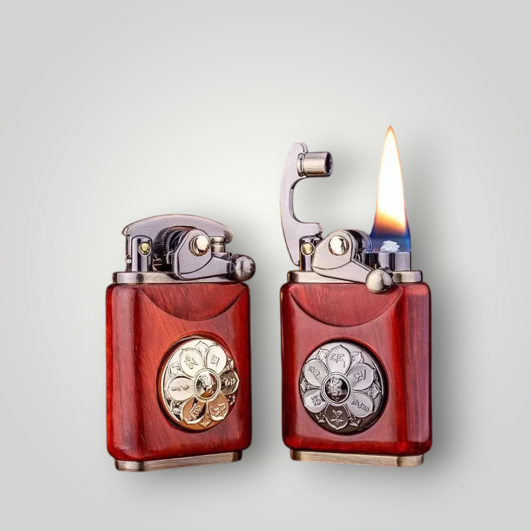 Rosewood Wooden Lighter Retro Copper