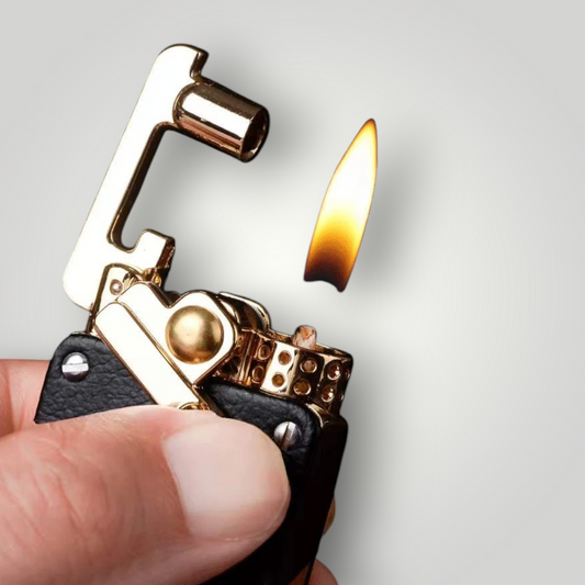 Metal Rocker Leather Lighter High-End